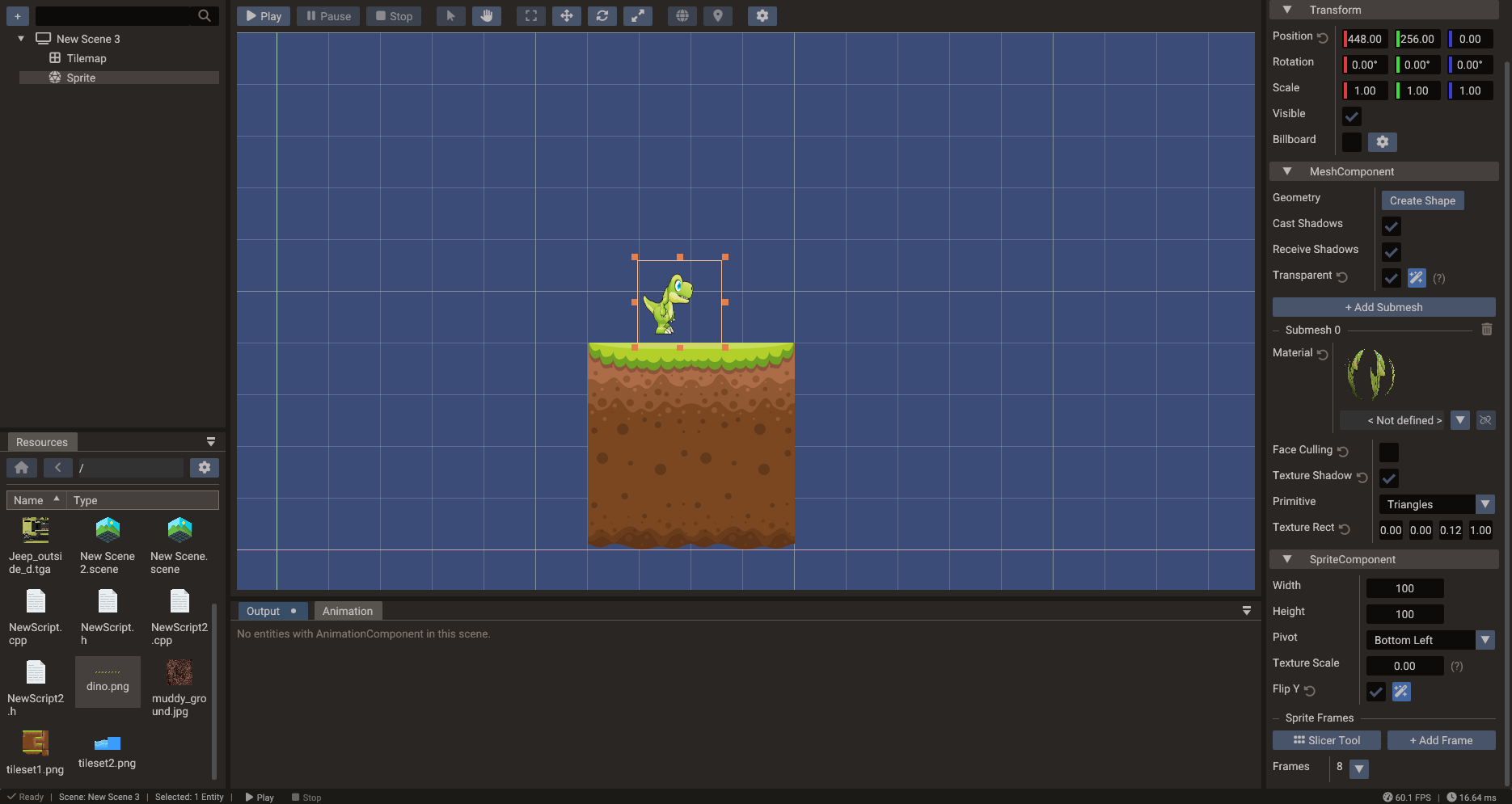 2D sprite editing with tilemap