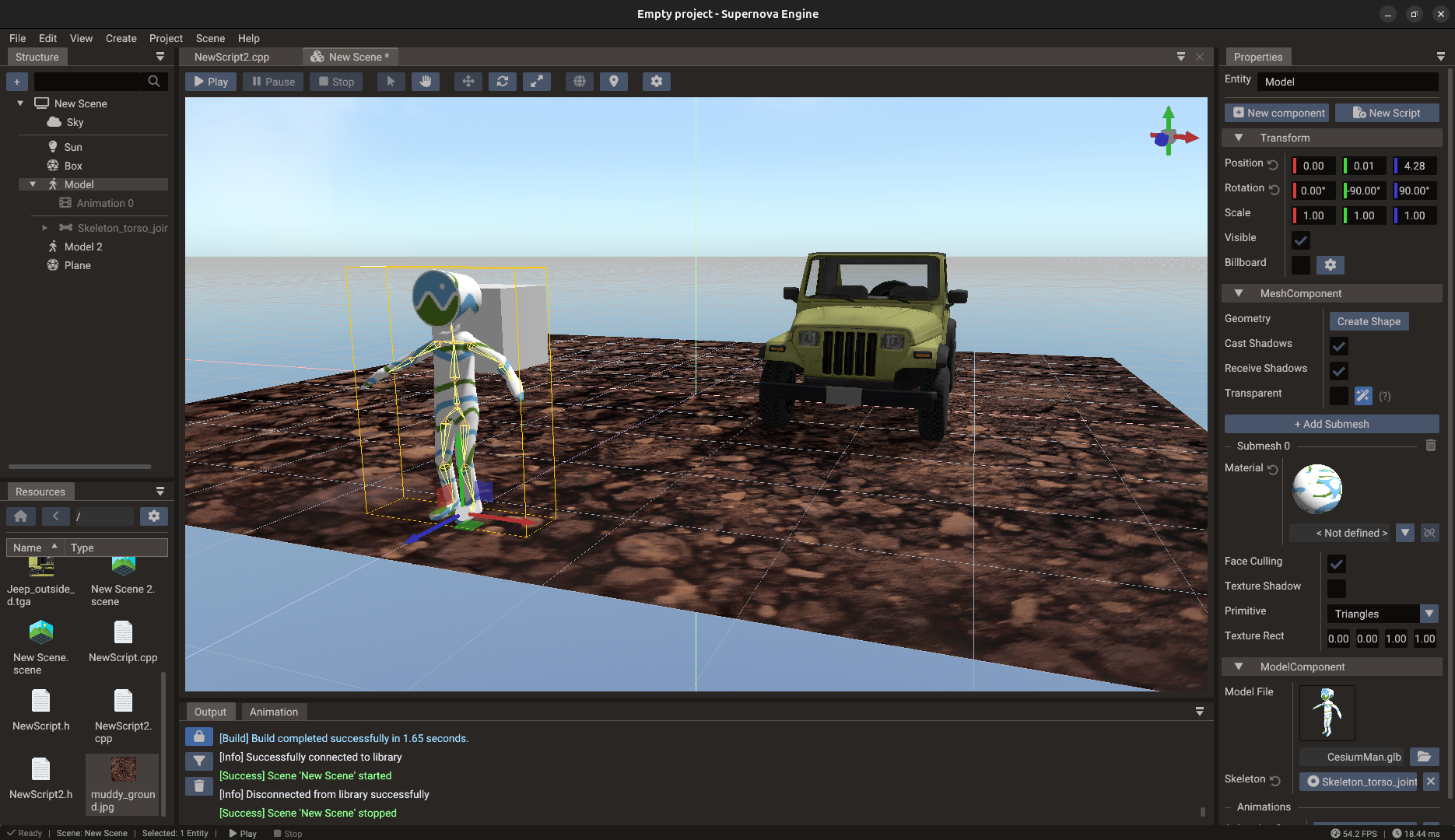 Doriax Engine Editor - 3D Scene