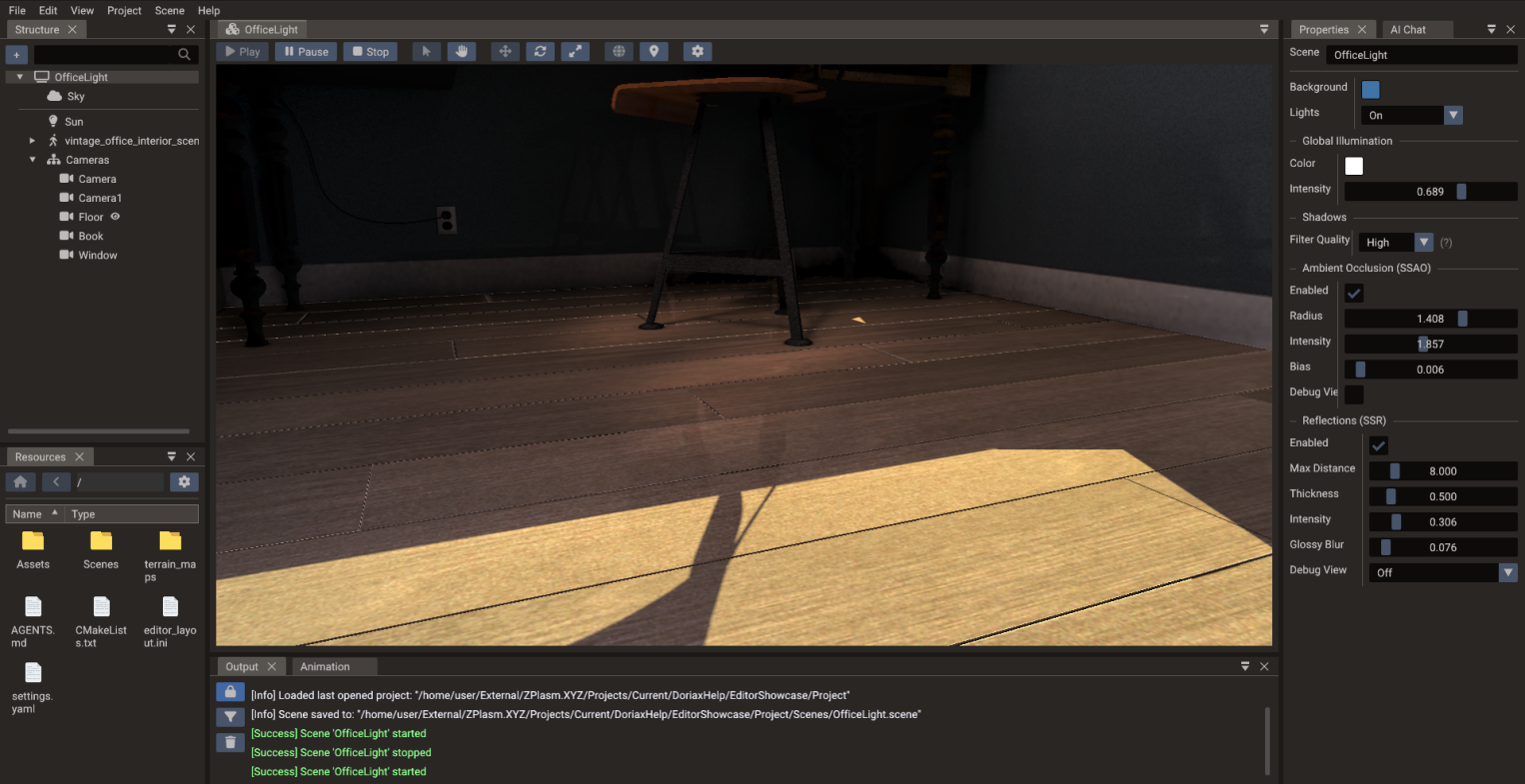 Screen-space reflections settings